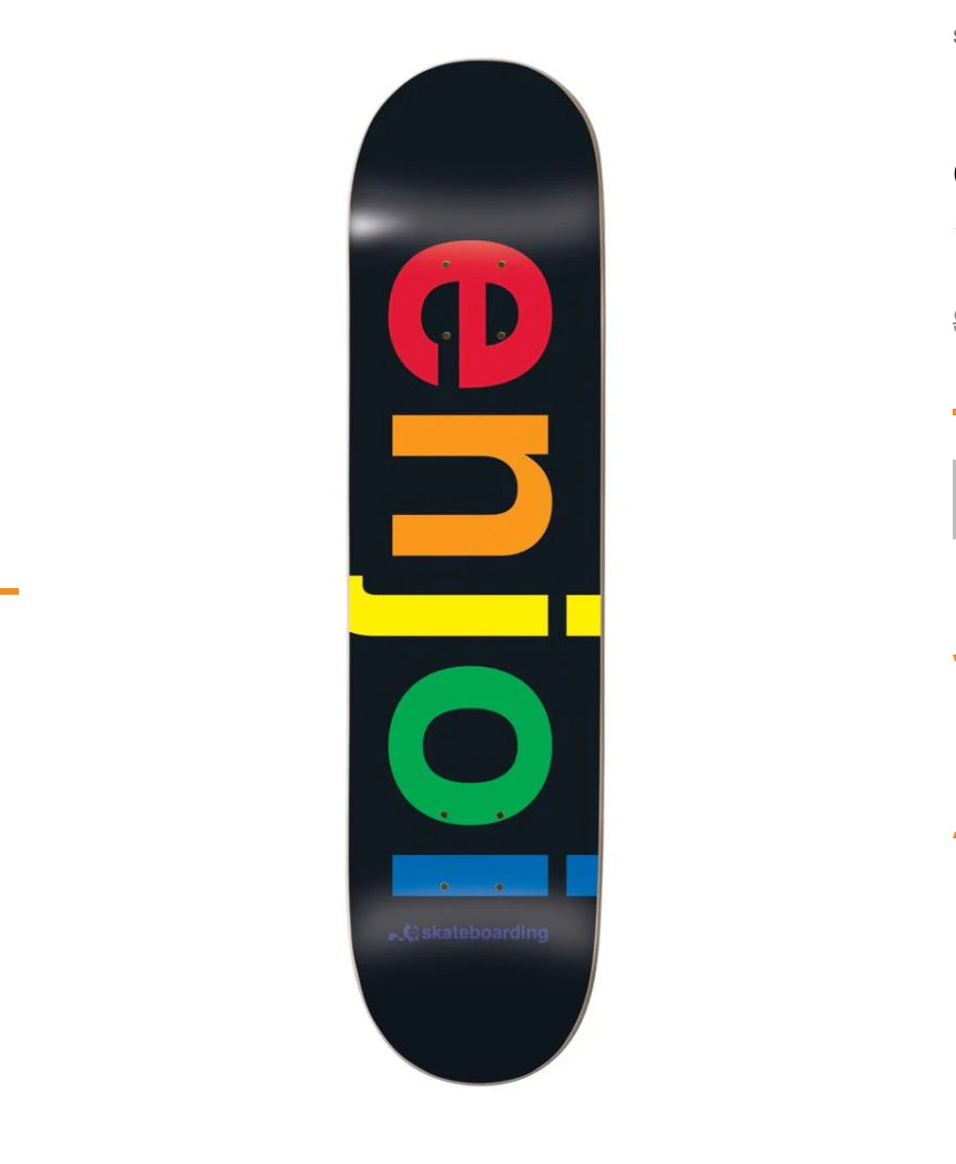 Enjoi 'Spectrum R7' Skate Deck - Black/Multicolor-1