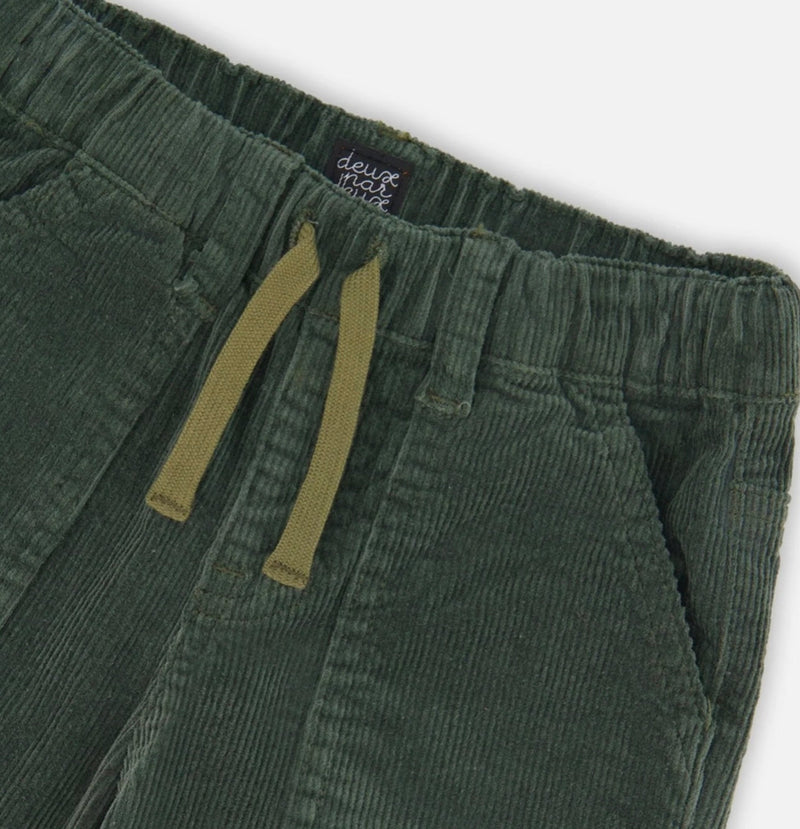 Stretch Corduroy Jogger Pants | Dark Forest | Deux Par Deux-3