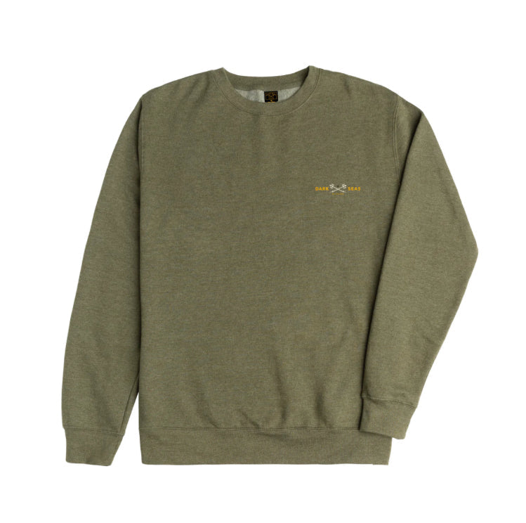Dark Seas 'Headmaster' Sweatshirt - Army Green-1