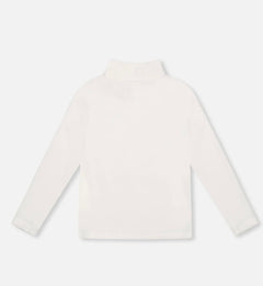 Super Soft Ribbed Mock Neck Top | White | Deux Par Deux-2