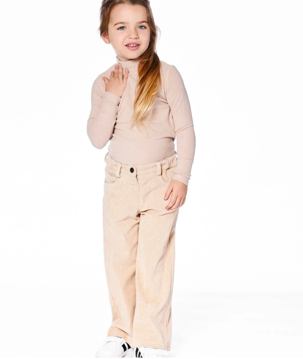 Wide Leg Corduroy Pants | Beige | Deux Par Deux-4