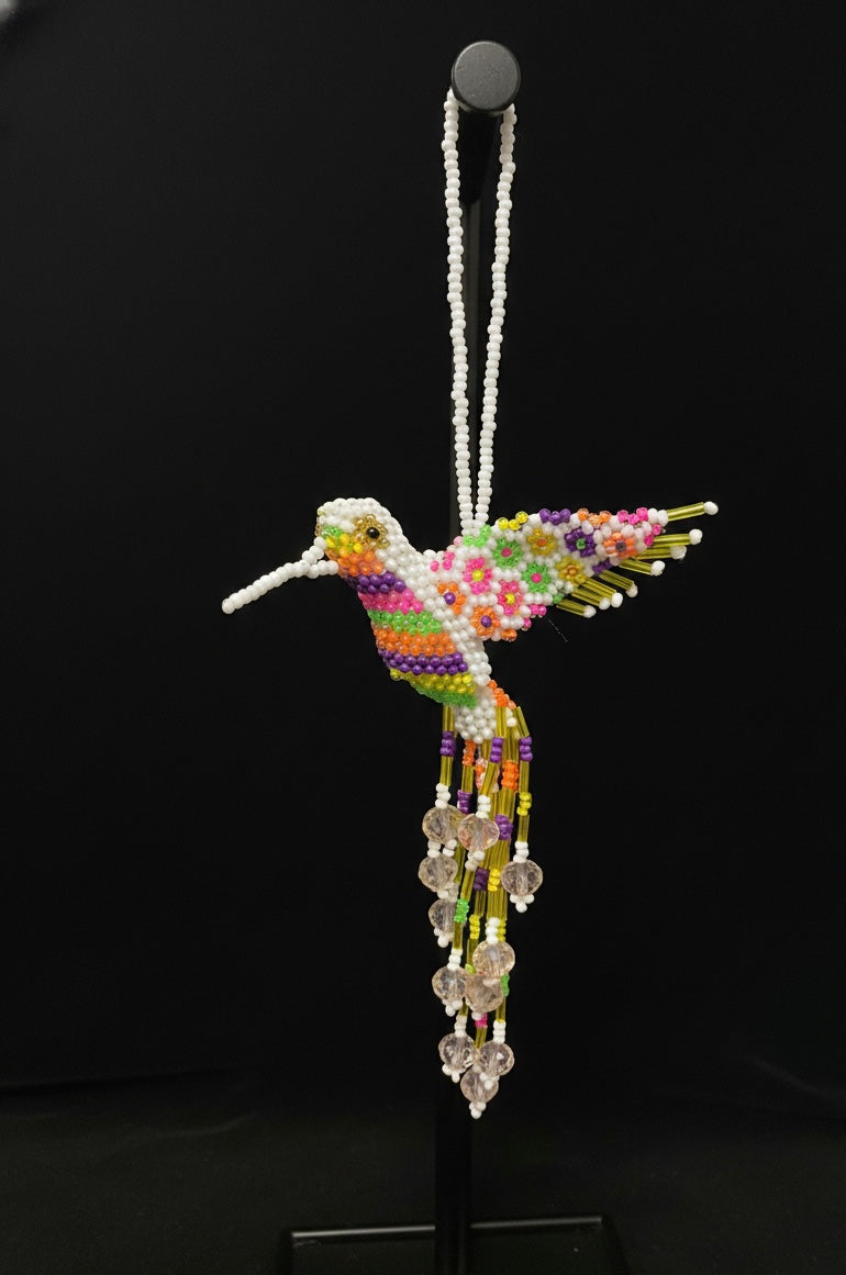 White Beaded HummingBird-2