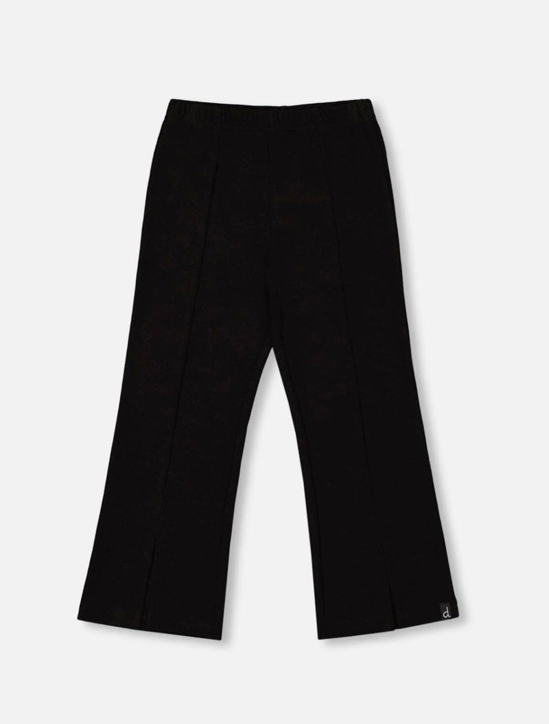 Ribbed Leggings With Slit Black | Black | Deux Par Deux-1