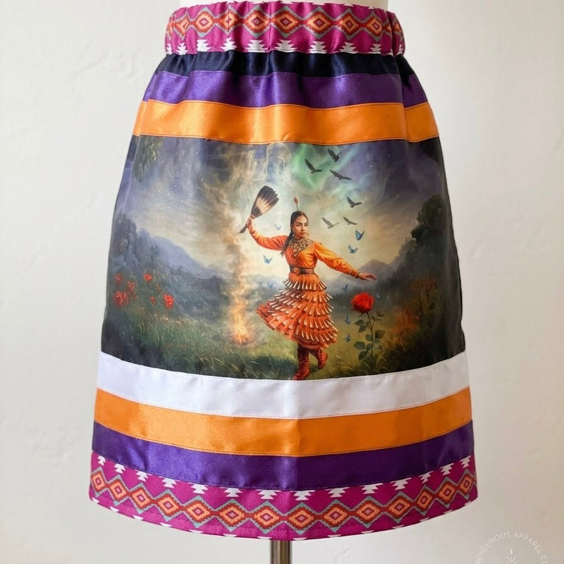 Satin Infants Dancing of Wind Ribbon Skirt-1