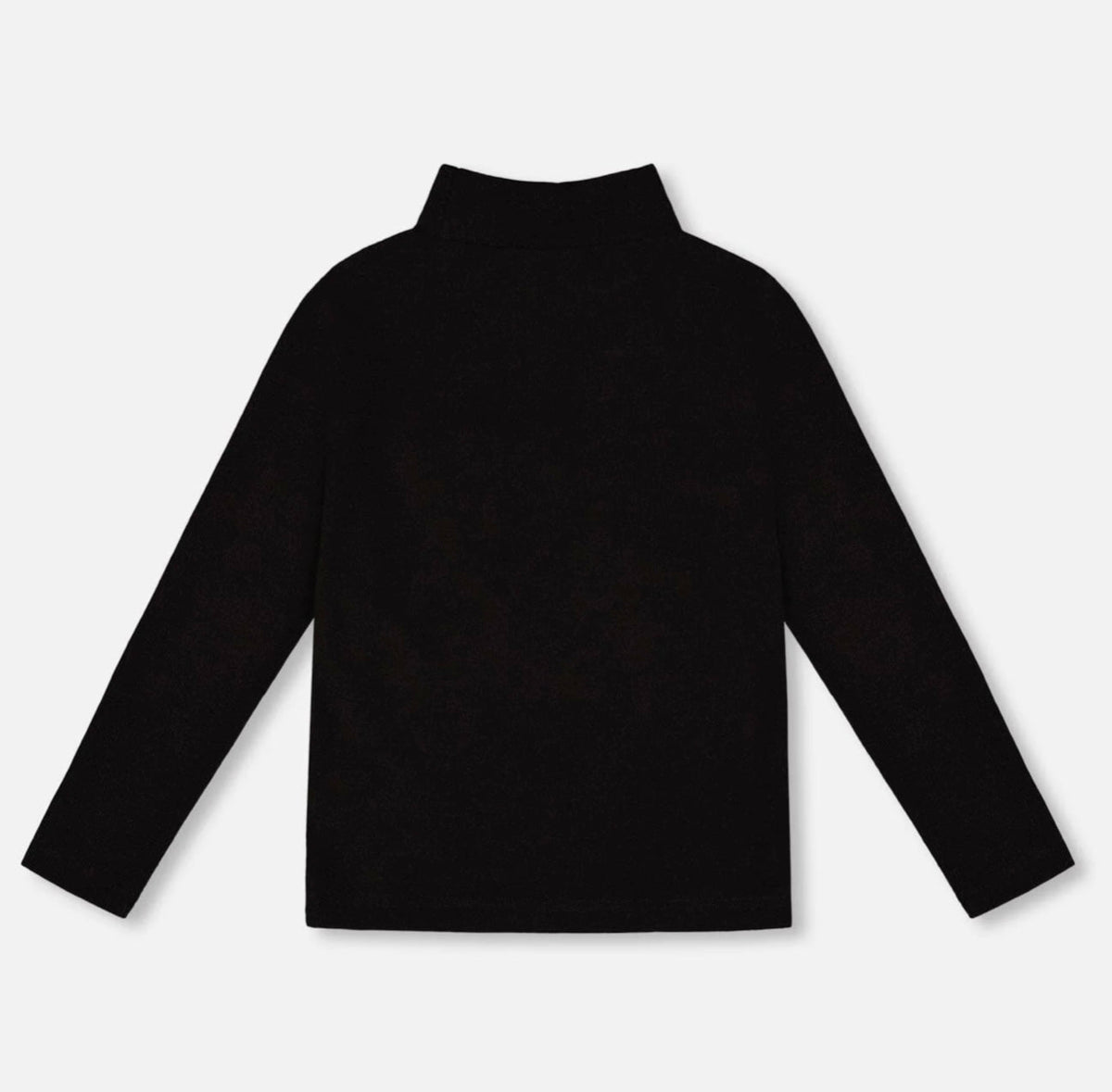 Super Soft Ribbed Mock Neck Top | Black | Deux Par Deux-3