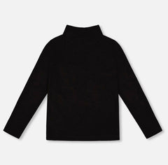 Super Soft Ribbed Mock Neck Top | Black | Deux Par Deux-3