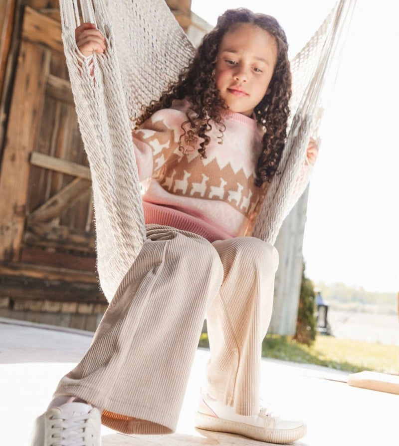 Wide Leg Corduroy Pants | Beige | Deux Par Deux-5