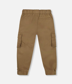 Twill Jogger Cargo Pants | Taupe | Deux Par Deux-2