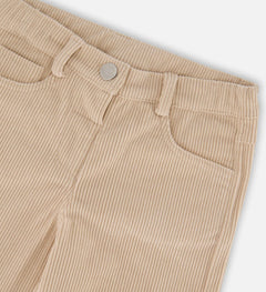 Wide Leg Corduroy Pants | Beige | Deux Par Deux-3