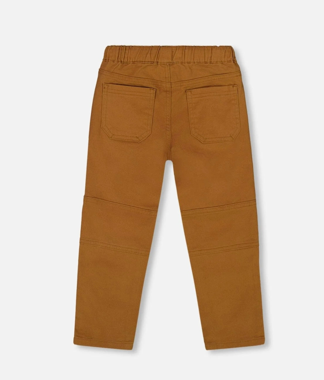 Twill Jogger Pants With Patch Pockets | Brown | Deux Par Deux-2