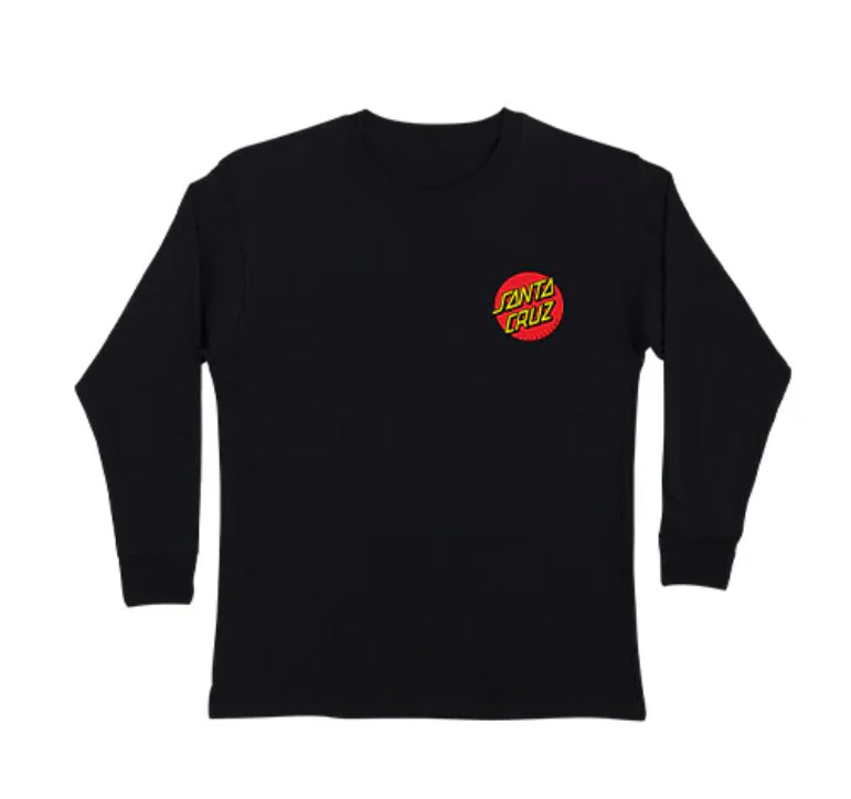Santa Cruz 'Beware Dot' L/S Tee - Black (KIDS)-1