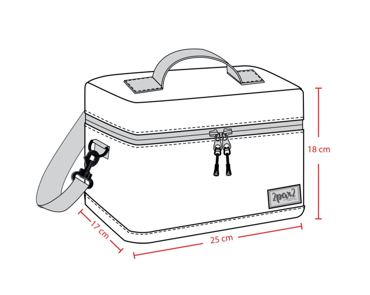 Lunch Box Black | Dinosaur Print | Deux Par Deux-1
