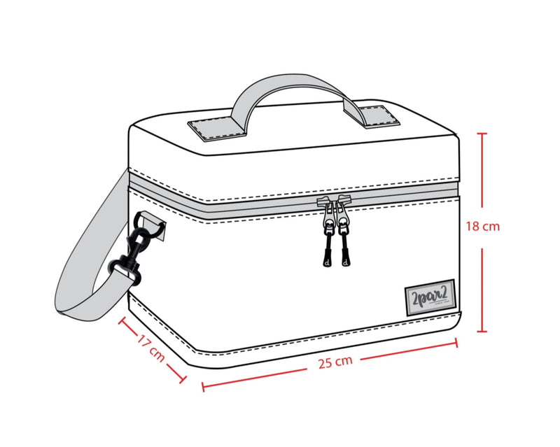 Lunch Box Black | Dinosaur Print | Deux Par Deux-1