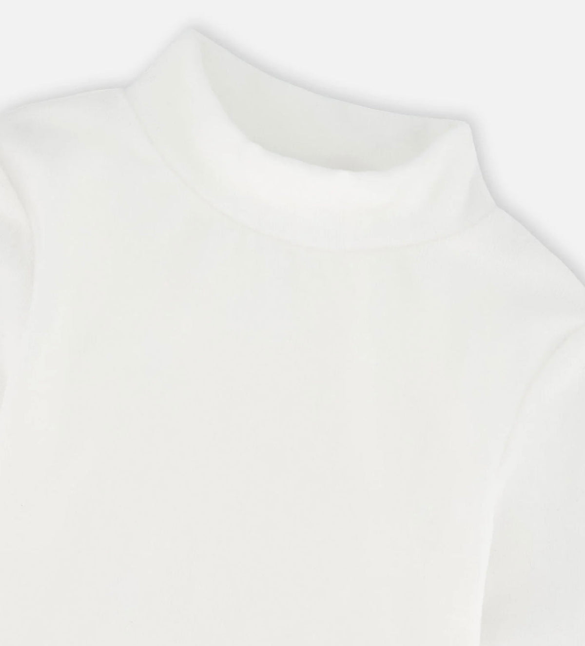 Super Soft Ribbed Mock Neck Top | White | Deux Par Deux-3
