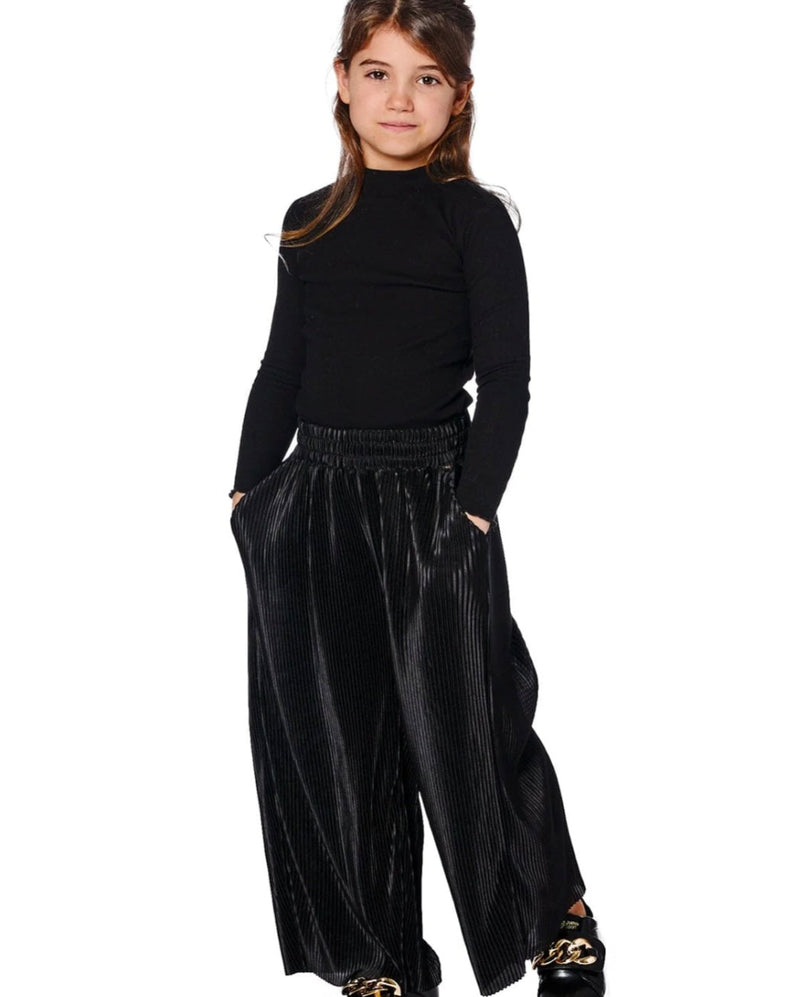 Super Soft Ribbed Mock Neck Top | Black | Deux Par Deux-4