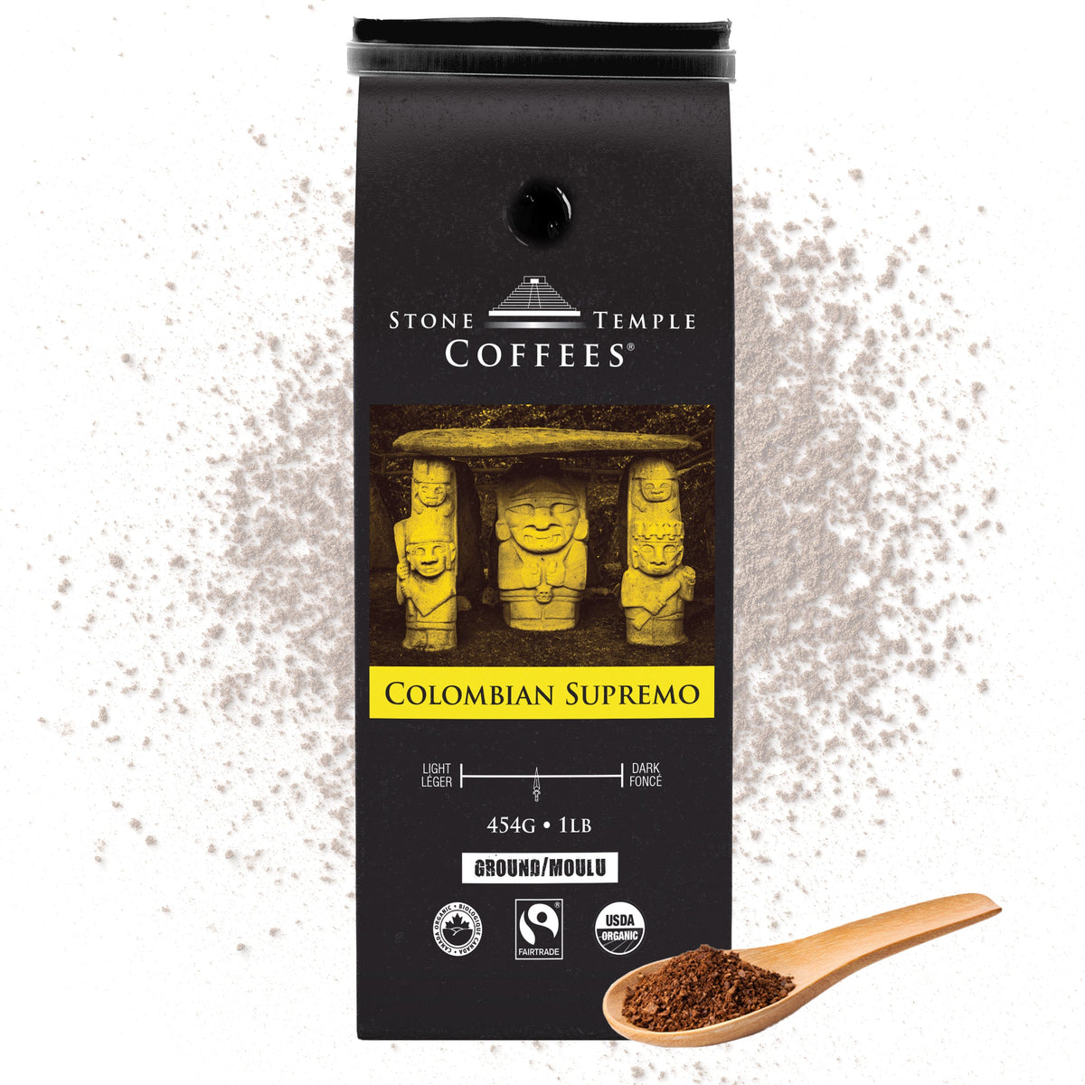 Colombian Supremo - Ground, Medium Roast, Certified Organic OCIA/ Fairtrade Coffee 1lb/454g-1