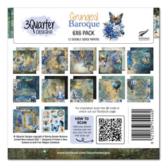 Pack de papier Grunged Baroque 6x6 par 3Quarter Designs-1