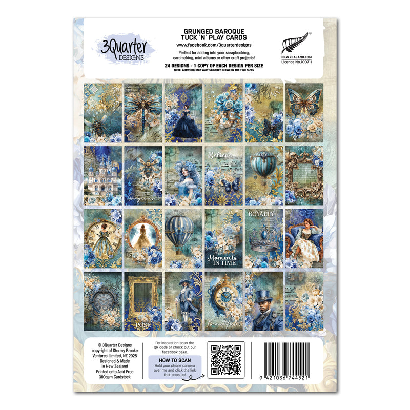 3Quarter Designs Grunged Baroque - Cartas Tuck N Play-2