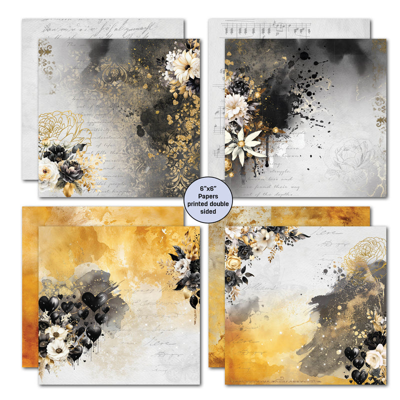 3Quarter Designs Golden Ebony 6x6 Paper Pack-2