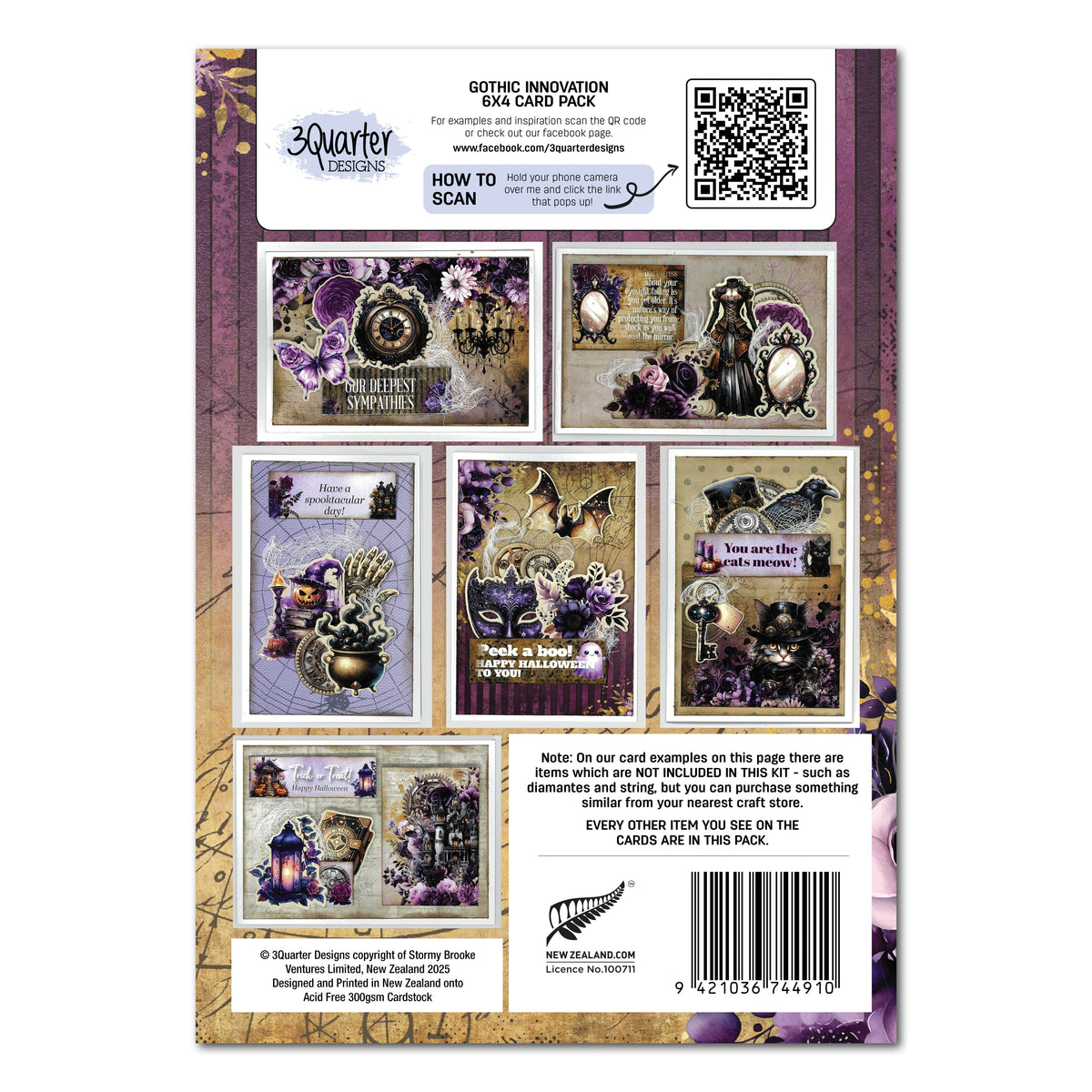 3Quarter Designs Gothic Innovation 6x4 Card Pack-2