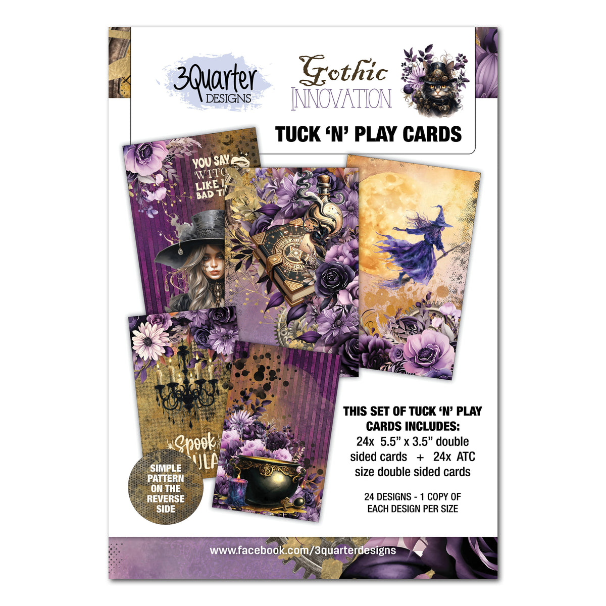 3Quarter Designs Gothic Innovation - Tuck N Play Cards-1