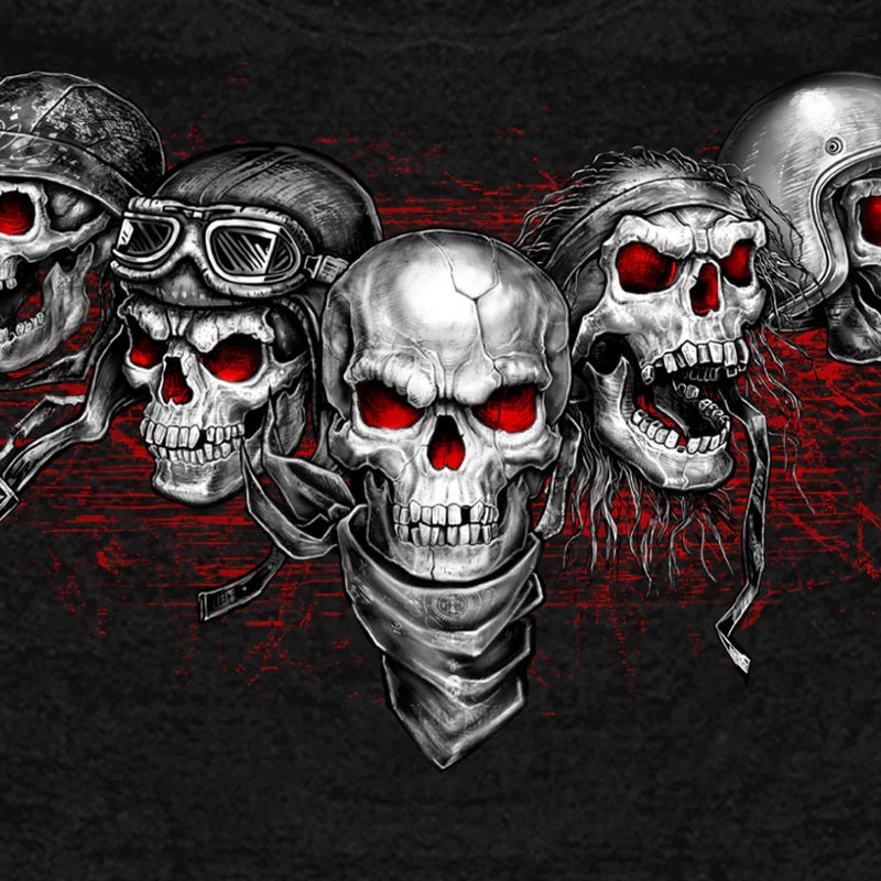 Men's Five Skull Zip Up Hoodie-5