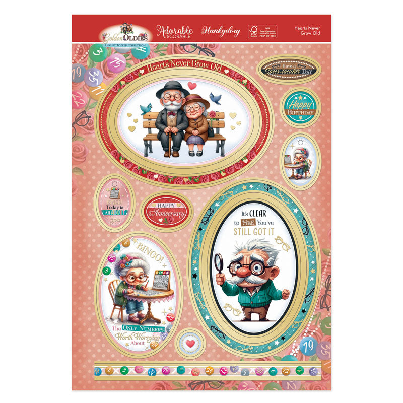 Hearts Never Grow Old Luxury Topper Set-2