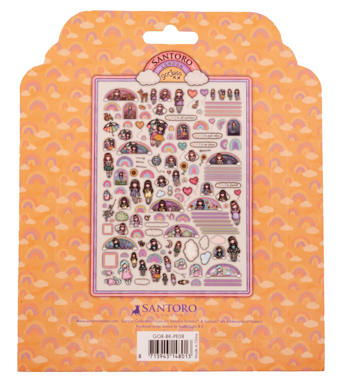 SAN Paper Elements Gorjuss - Be Kind Découpes Embellissements 166x198x14mm 148 PC nr.08-3
