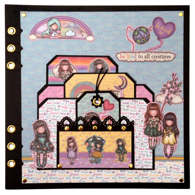 Pegatinas Gorjuss SAN - Be Kind 4x3 diseños 152x203x3mm 12 Hojas n.º 16-4