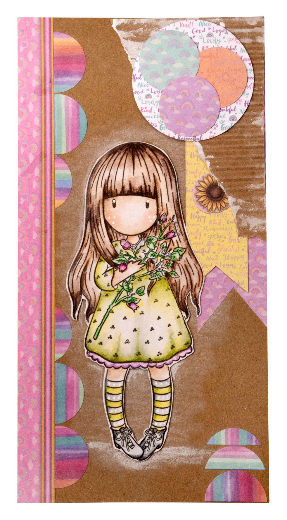 SAN Tampon en caoutchouc Gorjuss - Be Kind Hope 105x148x15mm 4 pièces n°578-4