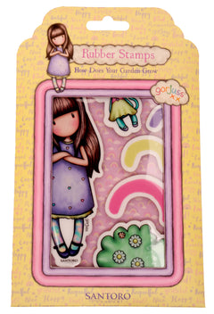 SAN Tampon adhésif Gorjuss - Be Kind How Does Your Garden Grow 120x170x5mm 7 pièces réf. 576-1