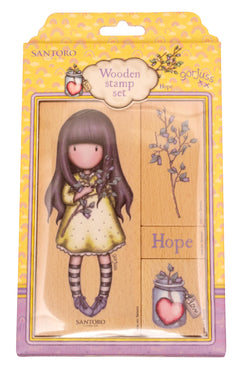 SAN Tampon en caoutchouc Gorjuss - Be Kind Hope 105x148x15mm 4 pièces n°578-1