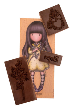 SAN Tampon en caoutchouc Gorjuss - Be Kind Hope 105x148x15mm 4 pièces n°578-2