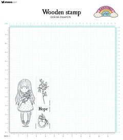 SAN Tampon en caoutchouc Gorjuss - Be Kind Hope 105x148x15mm 4 pièces n°578-3