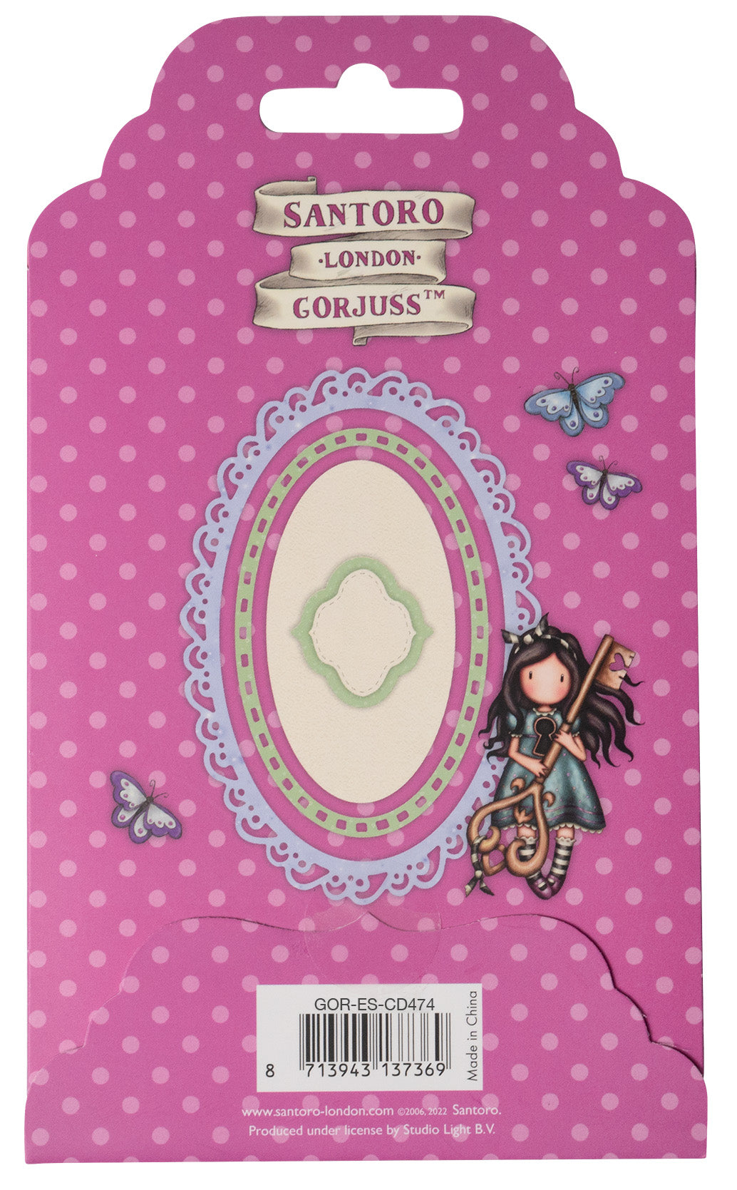 GOR Cutting Die Oval Frames & Label Gorjuss 88x129x1mm 6 PC nr.474-6