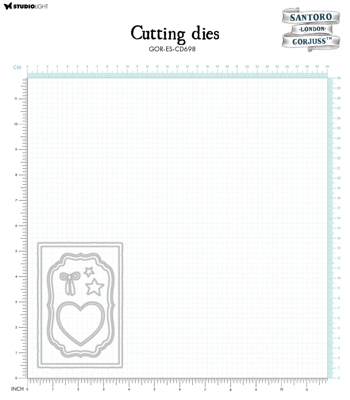 SAN Matrices de coupe Cadres & Étiquettes Gorjuss Essentials 85x125x2mm 8 pièces réf. 698-2