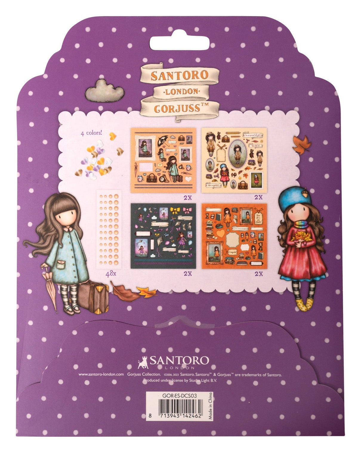 GOR Die-Cut Sheets 4x2 Paper, Sequin/Pearl Essentials 152x152x5mm 10 PC nr.03-4
