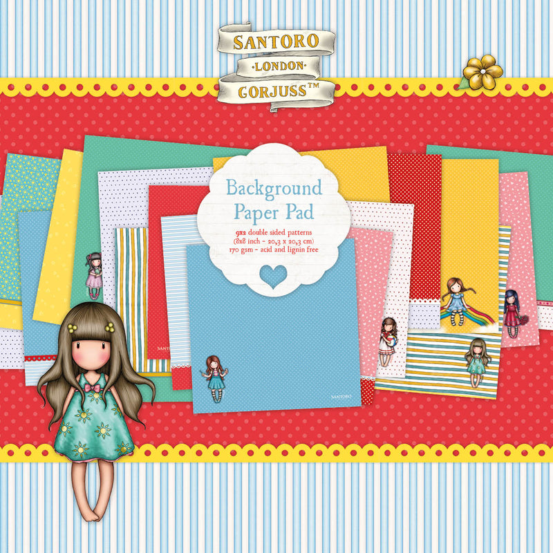 Bloc de papel de diseño SAN de doble cara, 18 diseños Gorjuss Essentials 18 hojas-1