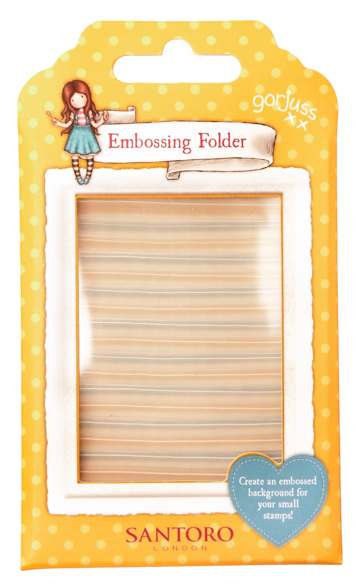 SAN Embossing Folder Stripes Gorjuss Essentials 1 PC-1