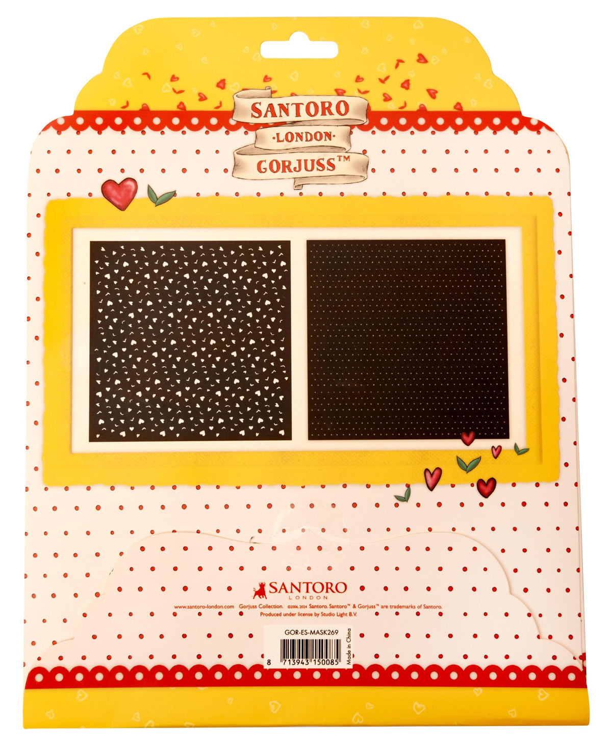 SAN Mask Dots & Hearts/Leaves Gorjuss Essentials 2 PC-2
