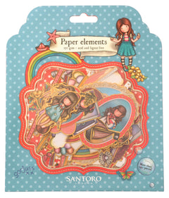 SAN Paper Elements Cut Out Embellishments Gorjuss Essentials 142 PC-1