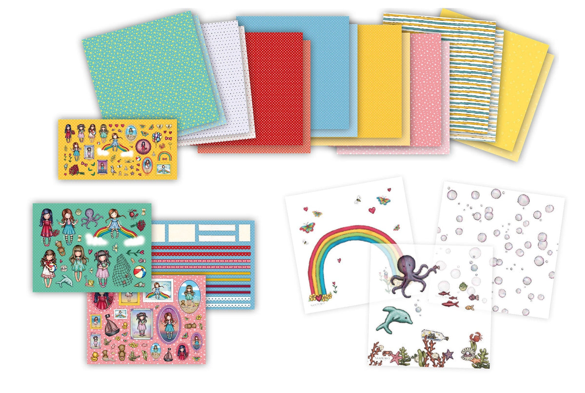 Set de manualidades SAN Papel, pegatinas y vitela Gorjuss Essentials 15 Hojas-3