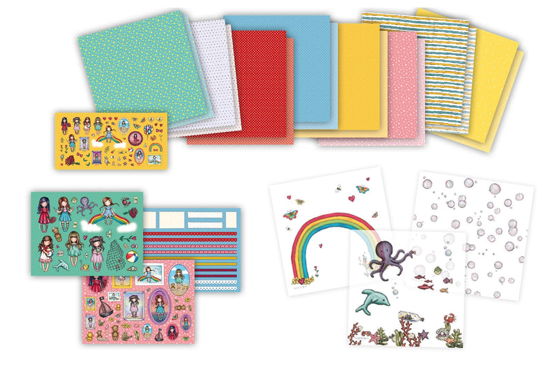 Set de manualidades SAN Papel, pegatinas y vitela Gorjuss Essentials 15 Hojas-3