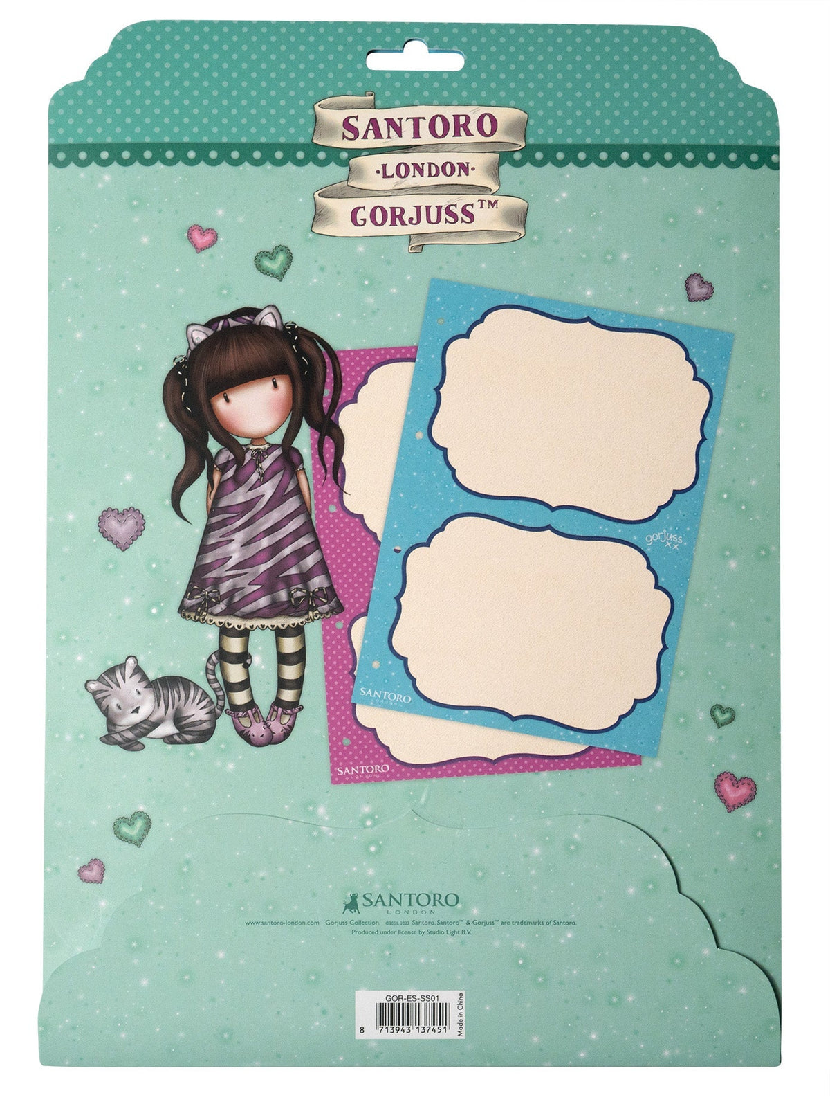 GOR Storage Sheet For Large Cling Stamps Gorjuss 205x297x5mm 2 PC nr.01-3