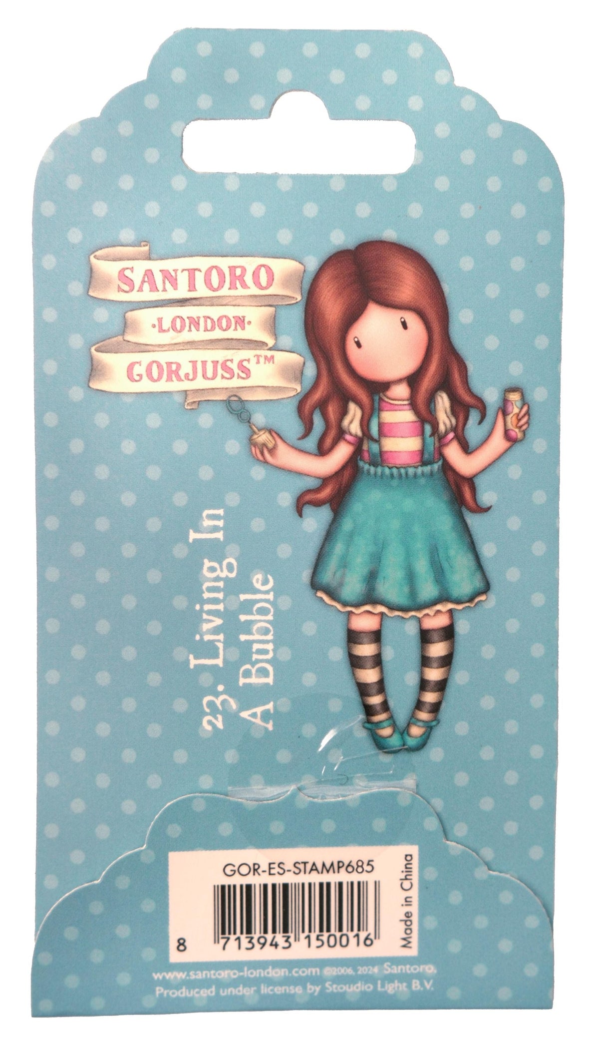 Sello de caucho SAN Living In A Bubble Gorjuss Essentials, 1 unidad-2