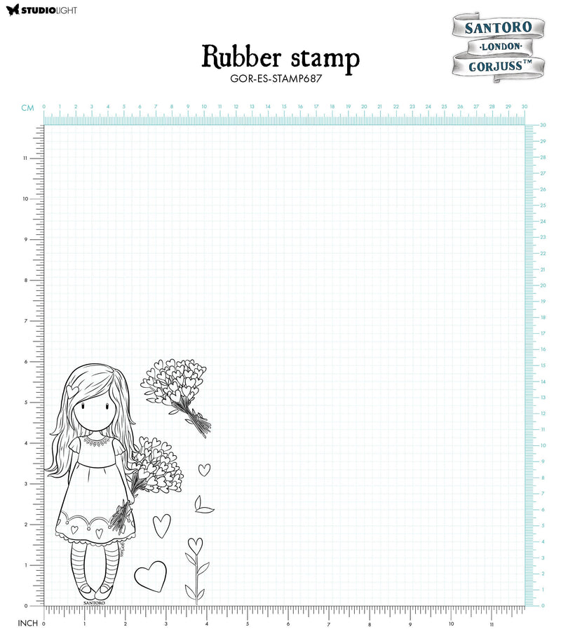 SAN Cling Stamp Love Grows Gorjuss Essentials 7 PC-3