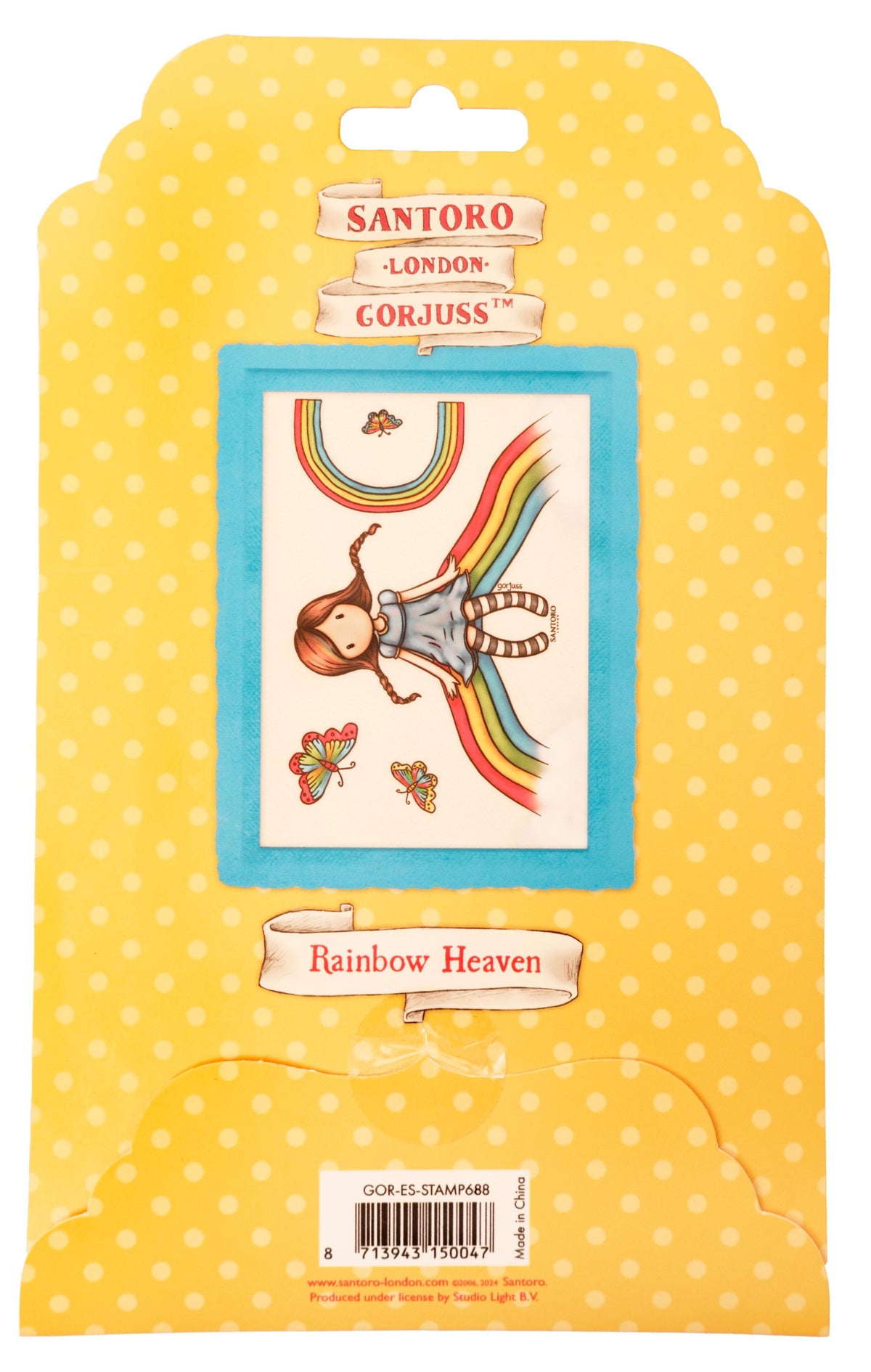 SAN Cling Stamp Rainbow Heaven Gorjuss Essentials 5 PC-2