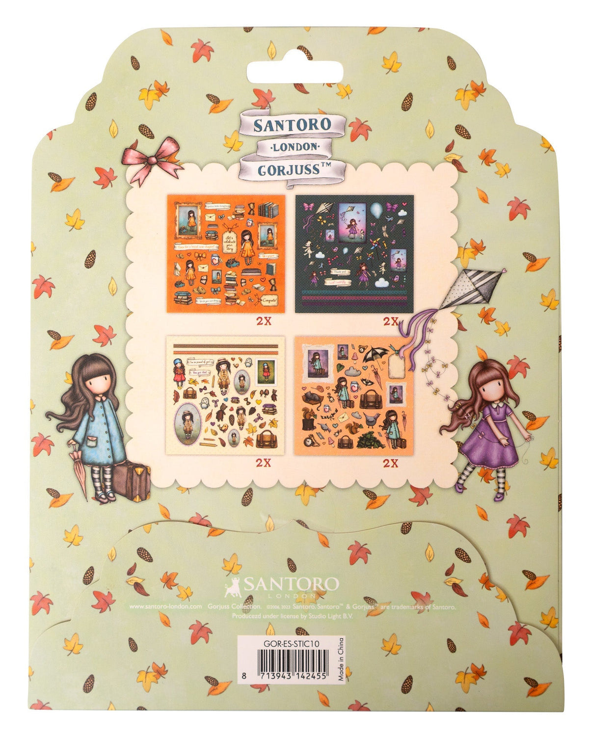 GOR Feuilles d'autocollants 4x2 Motifs Essentiels 152x152x2mm 8 FD nr.10-3