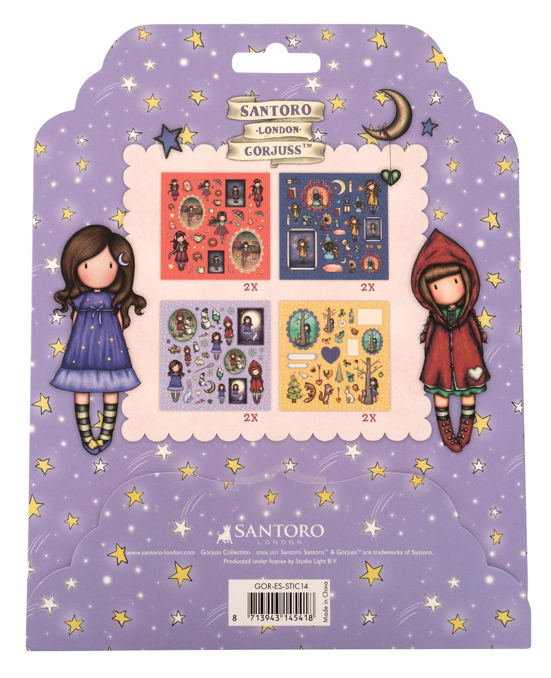SAN Sticker Sheets 4x2 Designs Gorjuss Essentials 152x152x2mm 8 SH nr.14-3