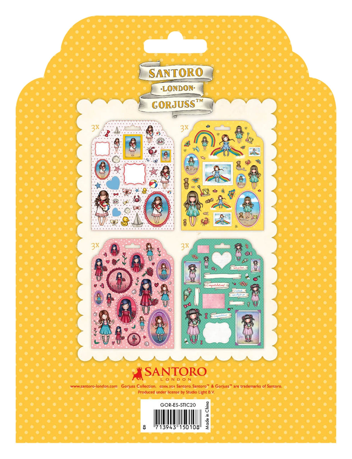 Pegatinas SAN 4X3 Diseños Gorjuss Essentials 12 unidades-2